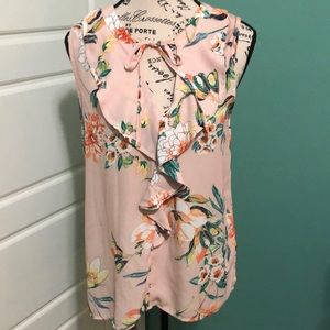 Beautiful SOHO flutter neckline blouse